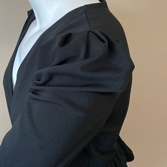 NWT Fashion Nova Black Peplum Dress - Size:1X - Picture 13 of 16